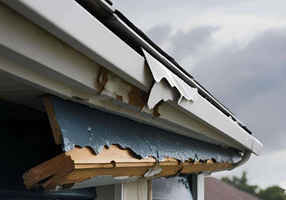 Damaged roof fascia board repair and replacement in Broward County, FL RainShield Roofing